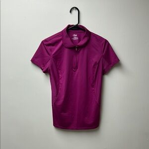 Fila Purple Fitted Polo Tee Short Sleeve